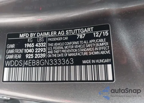 2016 Mercedes-Benz Cla 250 z USA, uszkodzony, nr VIN WDDSJ4EB8GN333363